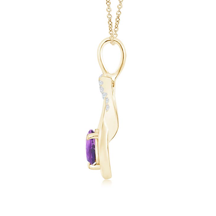 A - Amethyst / 0.55 CT / 14 KT Yellow Gold