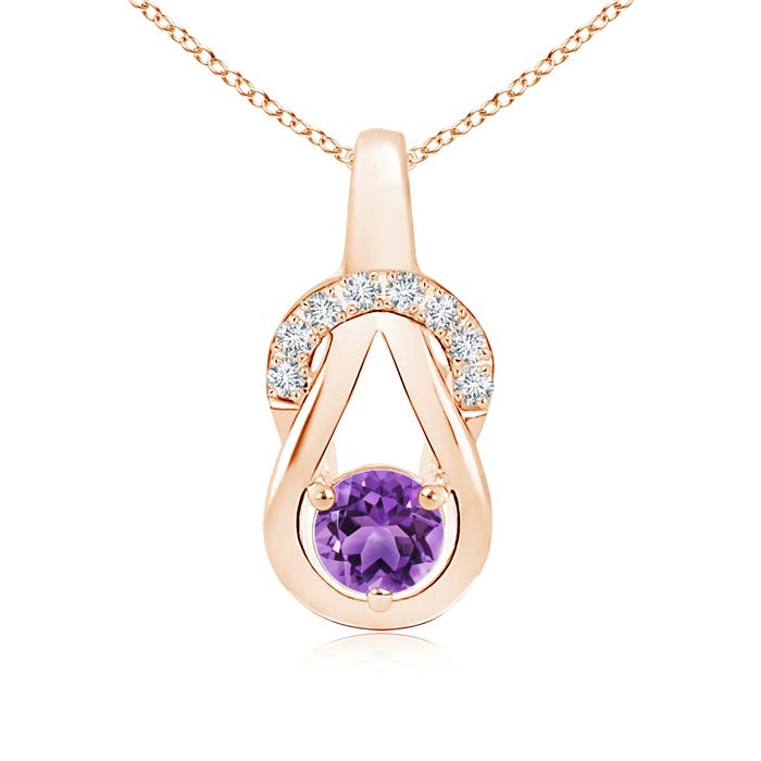 AA - Amethyst / 0.55 CT / 14 KT Rose Gold