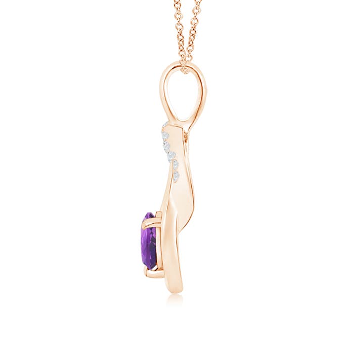 AA - Amethyst / 0.55 CT / 14 KT Rose Gold