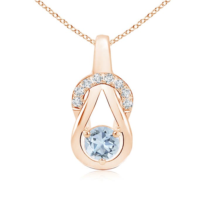 A - Aquamarine / 0.5 CT / 14 KT Rose Gold