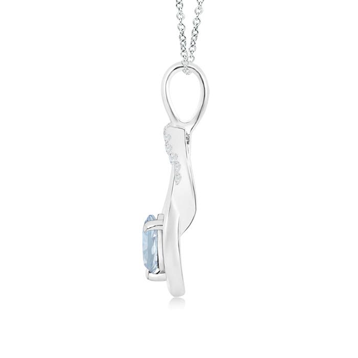 A - Aquamarine / 0.5 CT / 14 KT White Gold