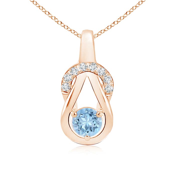 AAA - Aquamarine / 0.5 CT / 14 KT Rose Gold