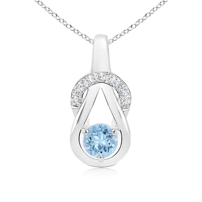 AAA - Aquamarine / 0.5 CT / 14 KT White Gold