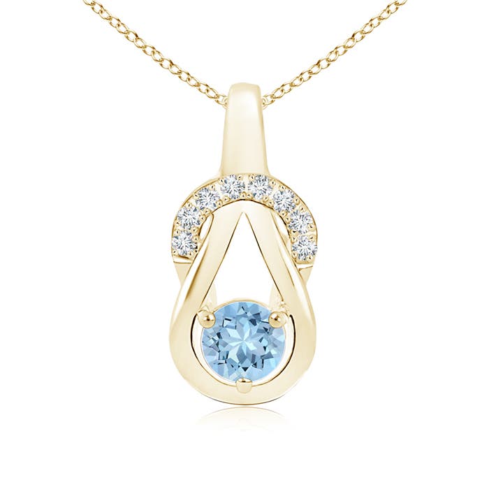 AAA - Aquamarine / 0.5 CT / 14 KT Yellow Gold