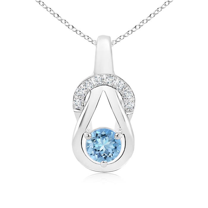 AAAA - Aquamarine / 0.5 CT / 14 KT White Gold