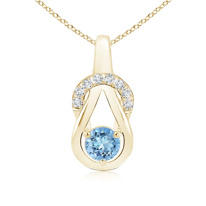 AAAA - Aquamarine / 0.5 CT / 14 KT Yellow Gold