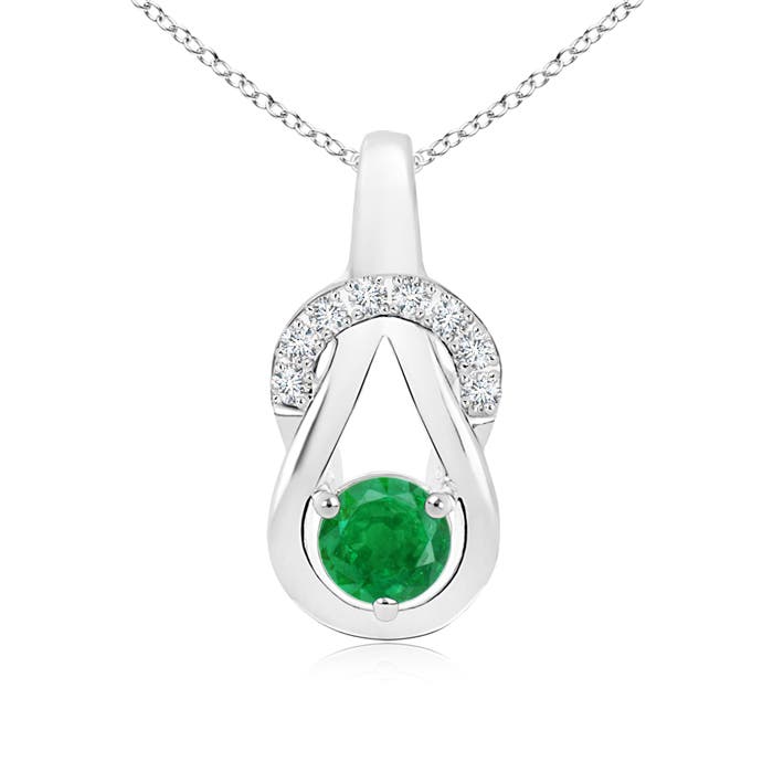 AA - Emerald / 0.55 CT / 14 KT White Gold