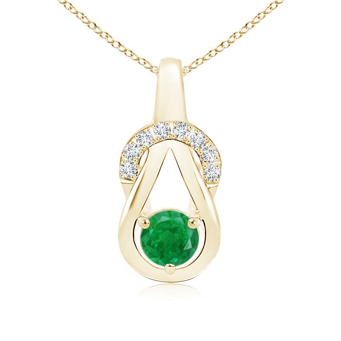 AA - Emerald / 0.55 CT / 14 KT Yellow Gold