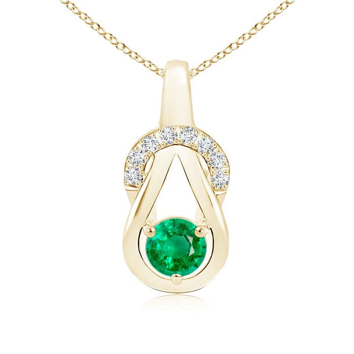 AAA - Emerald / 0.55 CT / 14 KT Yellow Gold