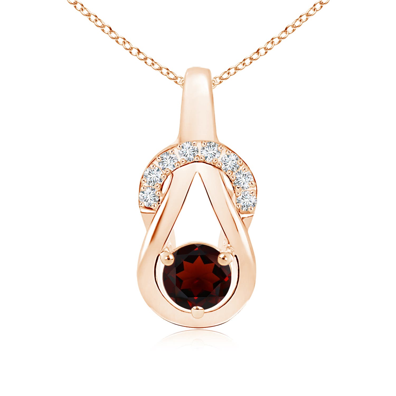 AA - Garnet / 0.7 CT / 14 KT Rose Gold