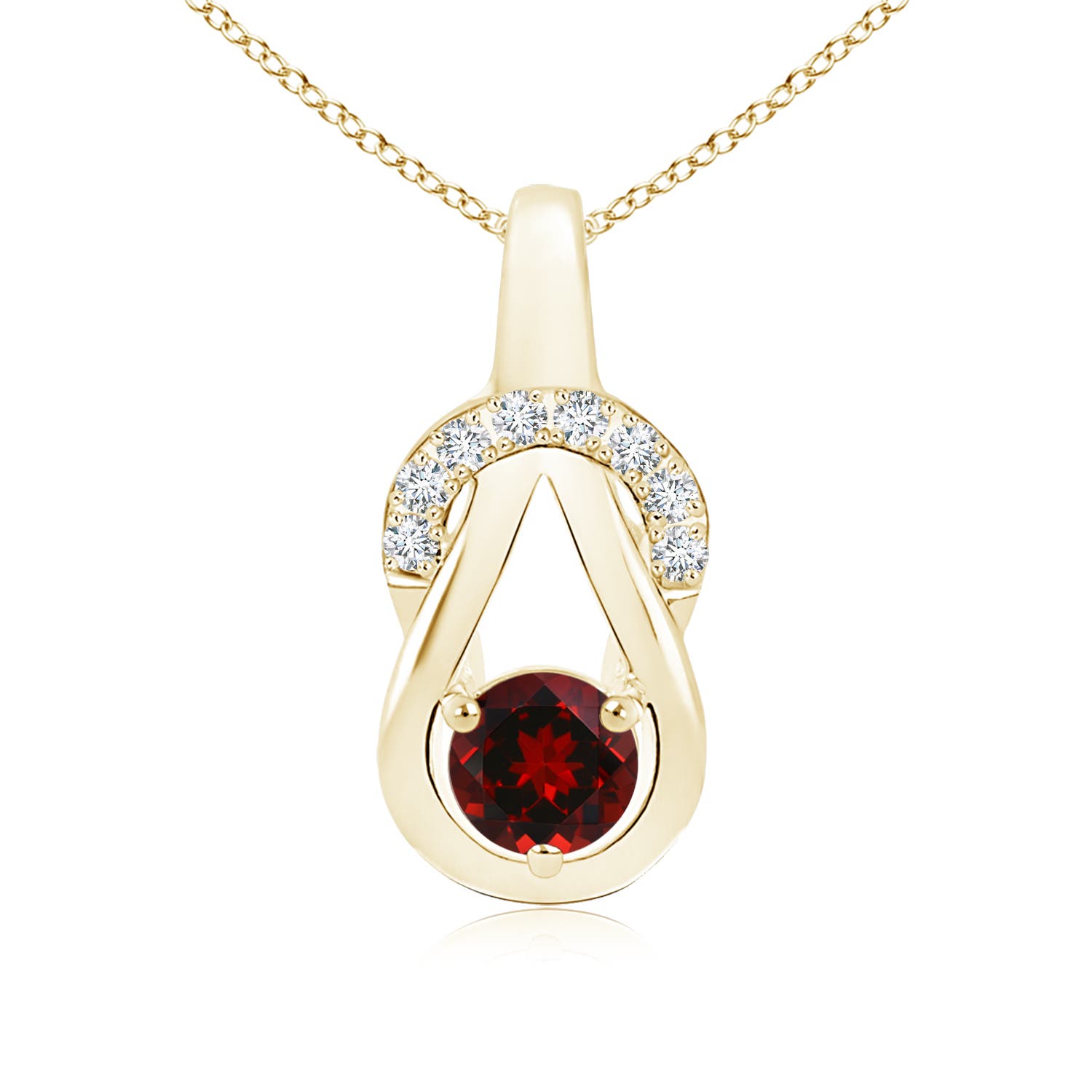 AAAA - Garnet / 0.7 CT / 14 KT Yellow Gold