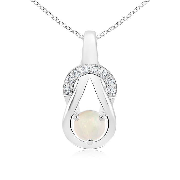 A - Opal / 0.43 CT / 14 KT White Gold