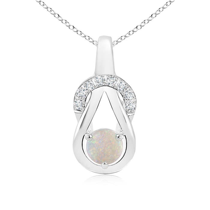 AA - Opal / 0.43 CT / 14 KT White Gold