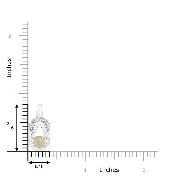AAAA - Opal / 0.43 CT / 14 KT White Gold