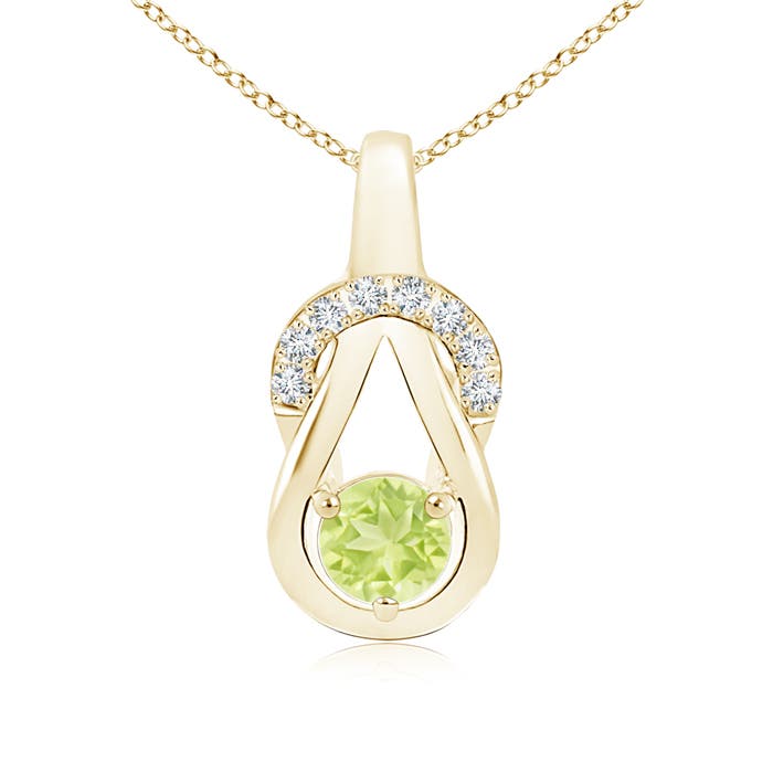 A - Peridot / 0.65 CT / 14 KT Yellow Gold