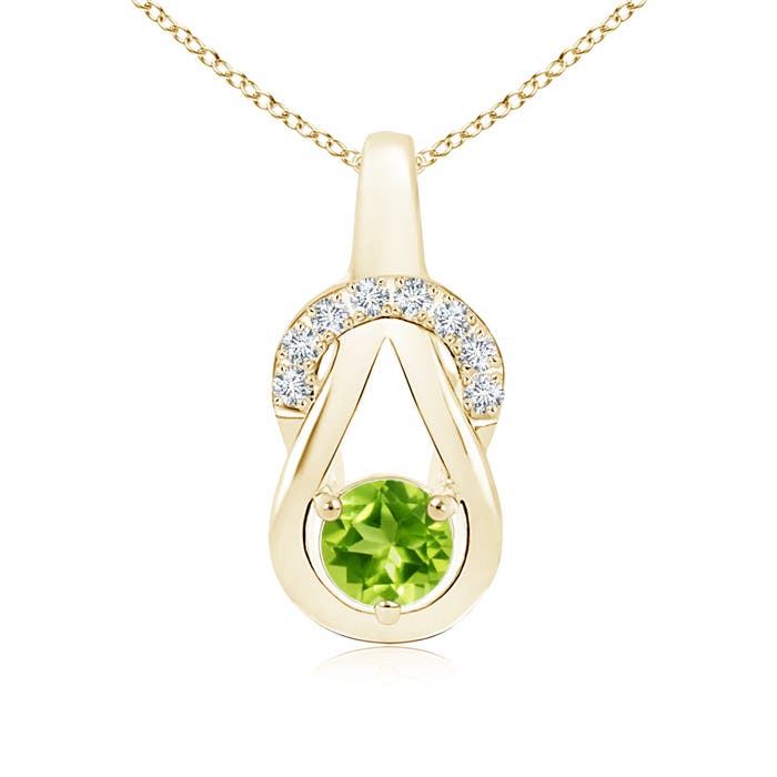 AAA - Peridot / 0.65 CT / 14 KT Yellow Gold