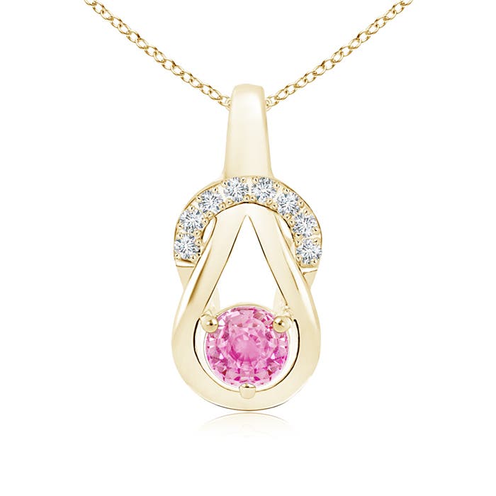 A - Pink Sapphire / 0.7 CT / 14 KT Yellow Gold