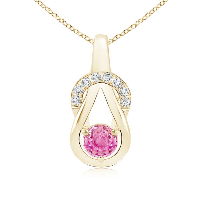 AA - Pink Sapphire / 0.7 CT / 14 KT Yellow Gold