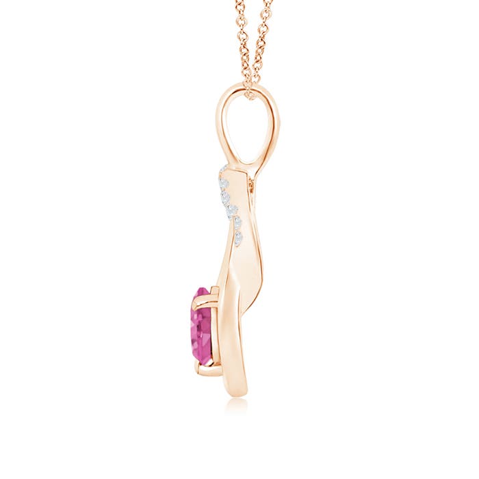 AAA - Pink Sapphire / 0.7 CT / 14 KT Rose Gold