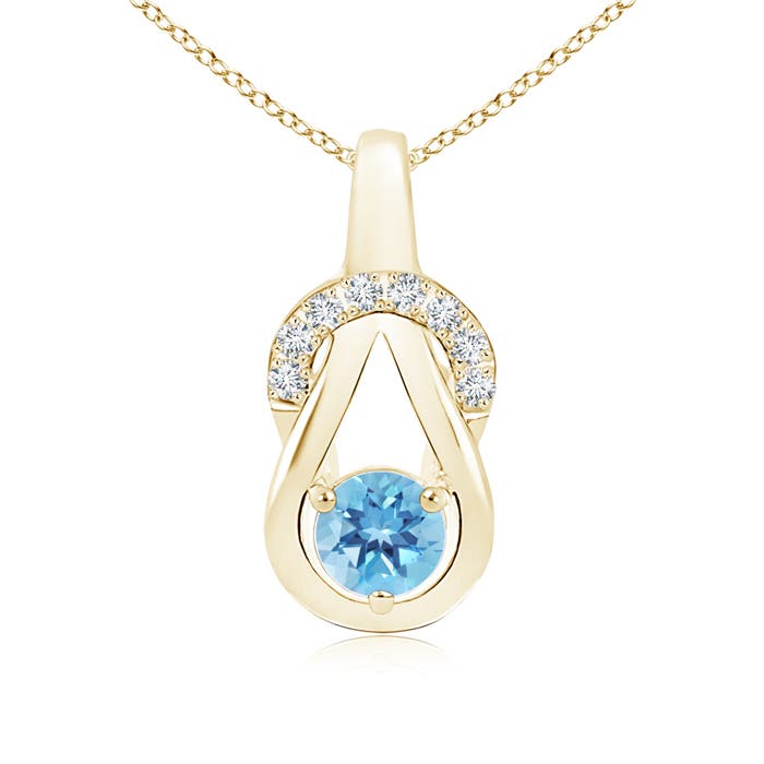 A - Swiss Blue Topaz / 0.7 CT / 14 KT Yellow Gold