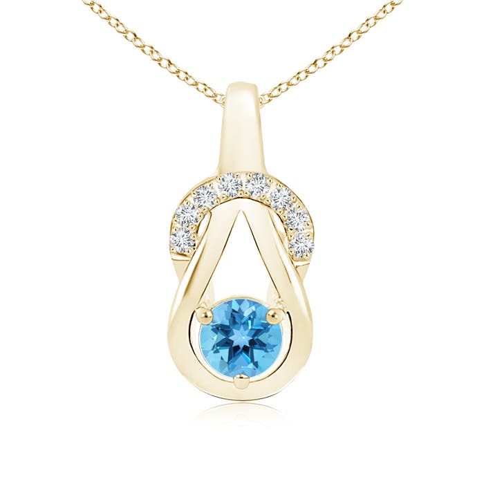 AA - Swiss Blue Topaz / 0.7 CT / 14 KT Yellow Gold