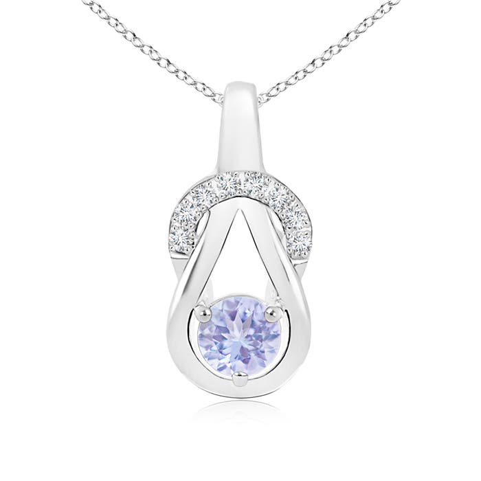 A - Tanzanite / 0.6 CT / 14 KT White Gold