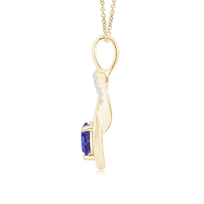 AAA - Tanzanite / 0.6 CT / 14 KT Yellow Gold