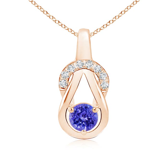 AAAA - Tanzanite / 0.6 CT / 14 KT Rose Gold