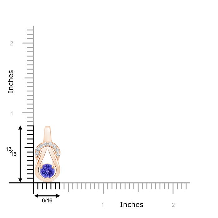 AAAA - Tanzanite / 0.6 CT / 14 KT Rose Gold