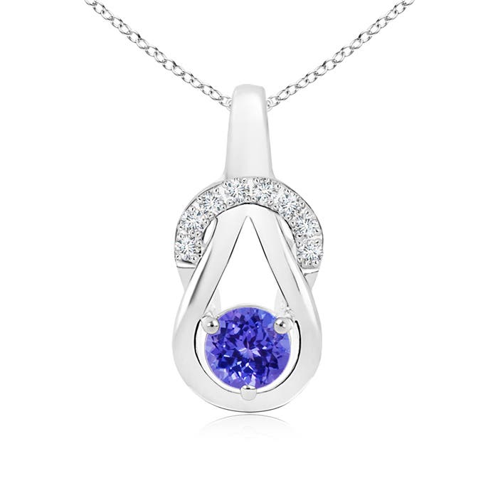 AAAA - Tanzanite / 0.6 CT / 14 KT White Gold