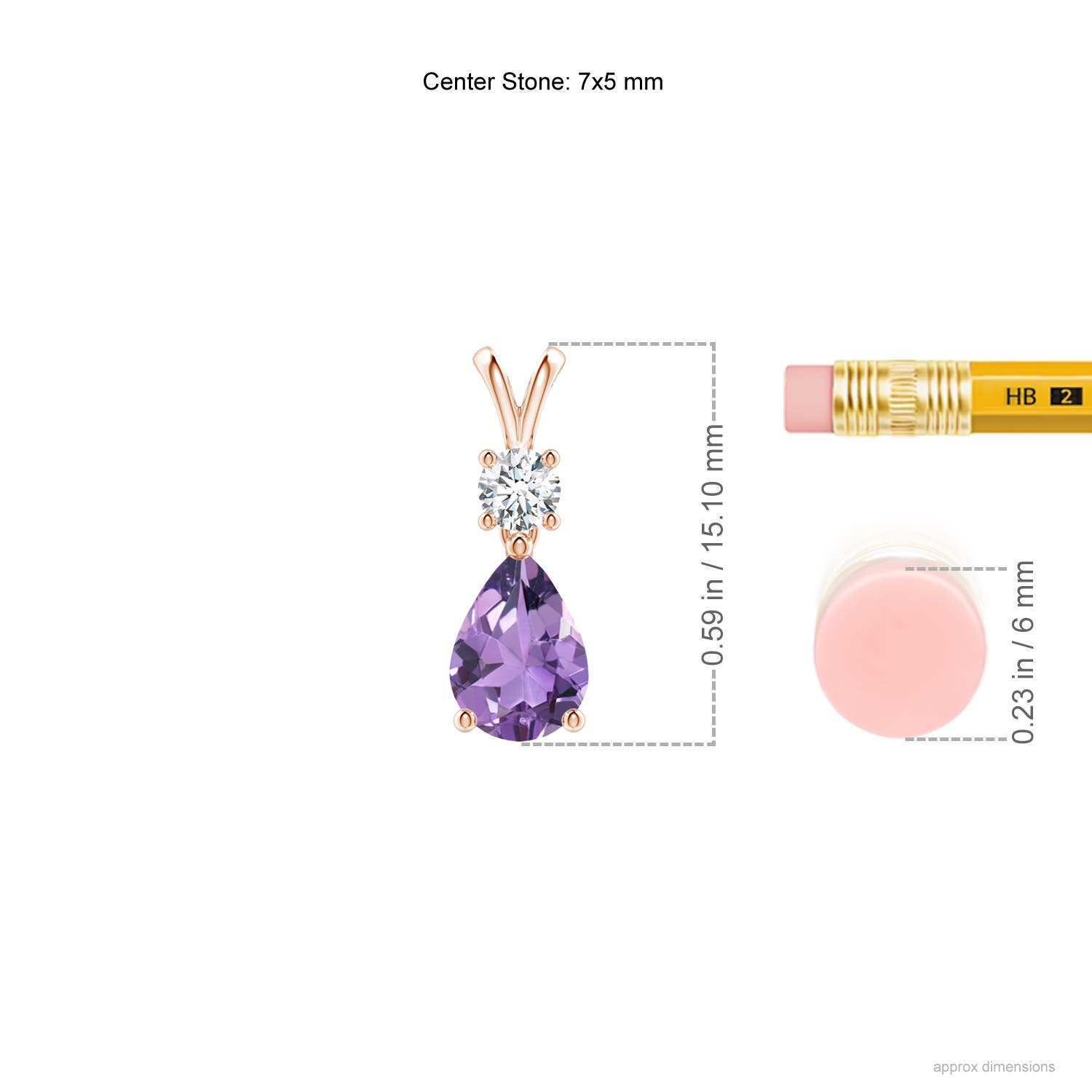 A - Amethyst / 0.71 CT / 14 KT Rose Gold