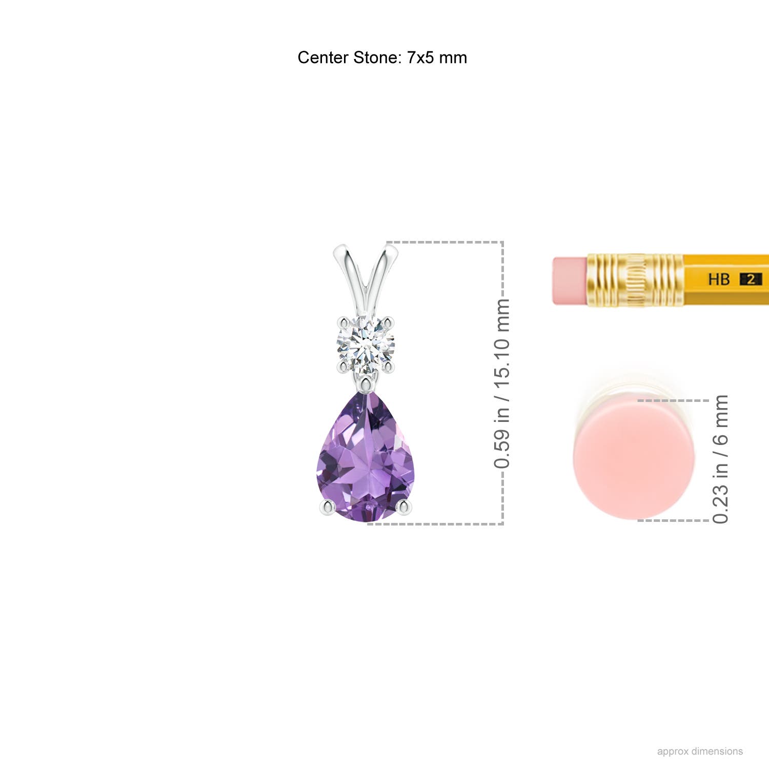 A - Amethyst / 0.71 CT / 14 KT White Gold