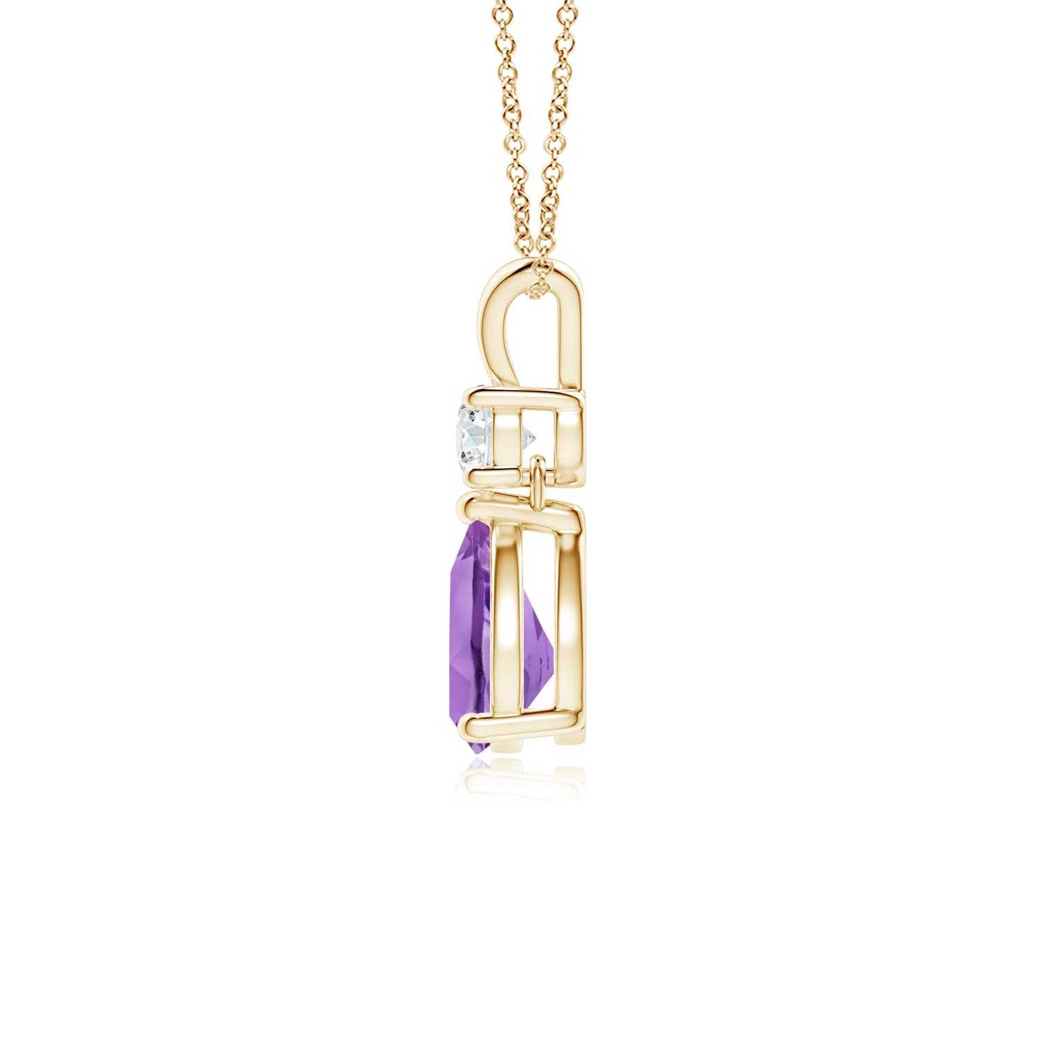 A - Amethyst / 0.71 CT / 14 KT Yellow Gold