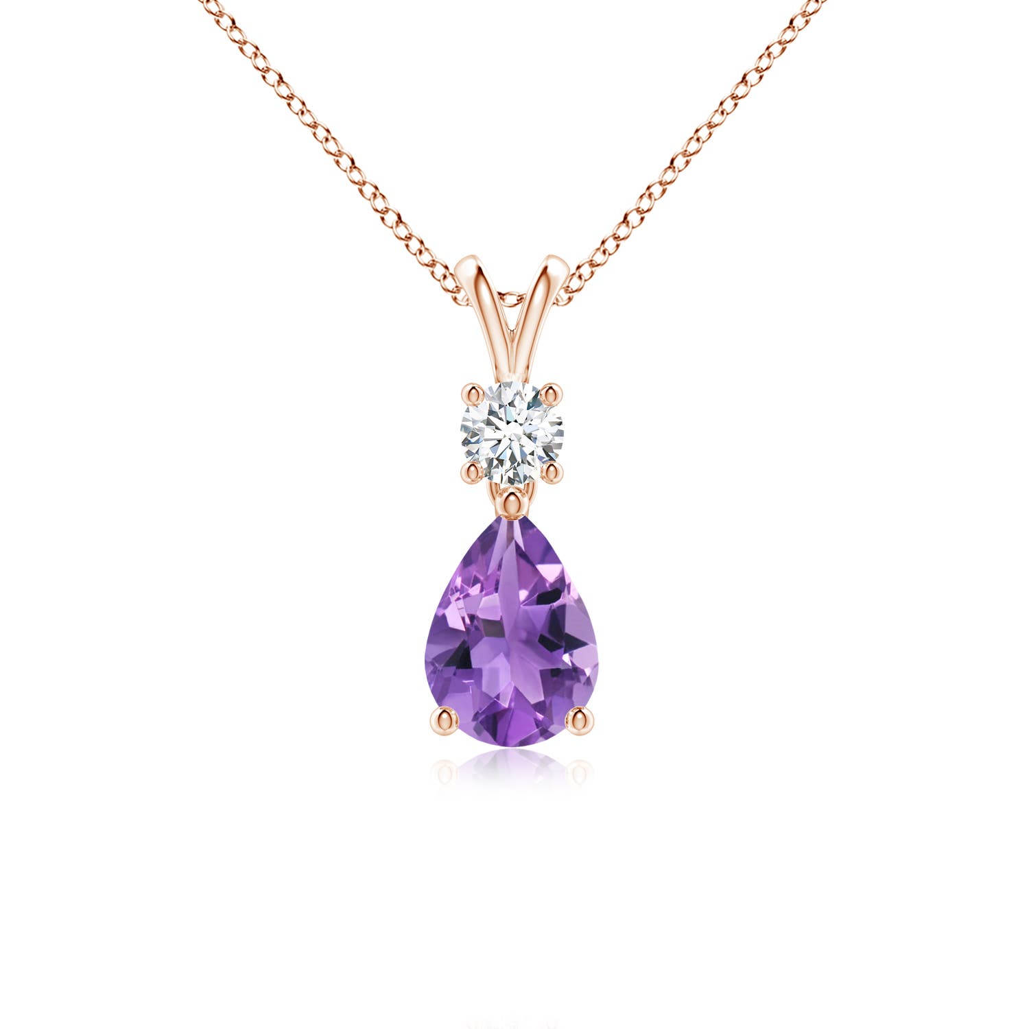 AA - Amethyst / 0.71 CT / 14 KT Rose Gold