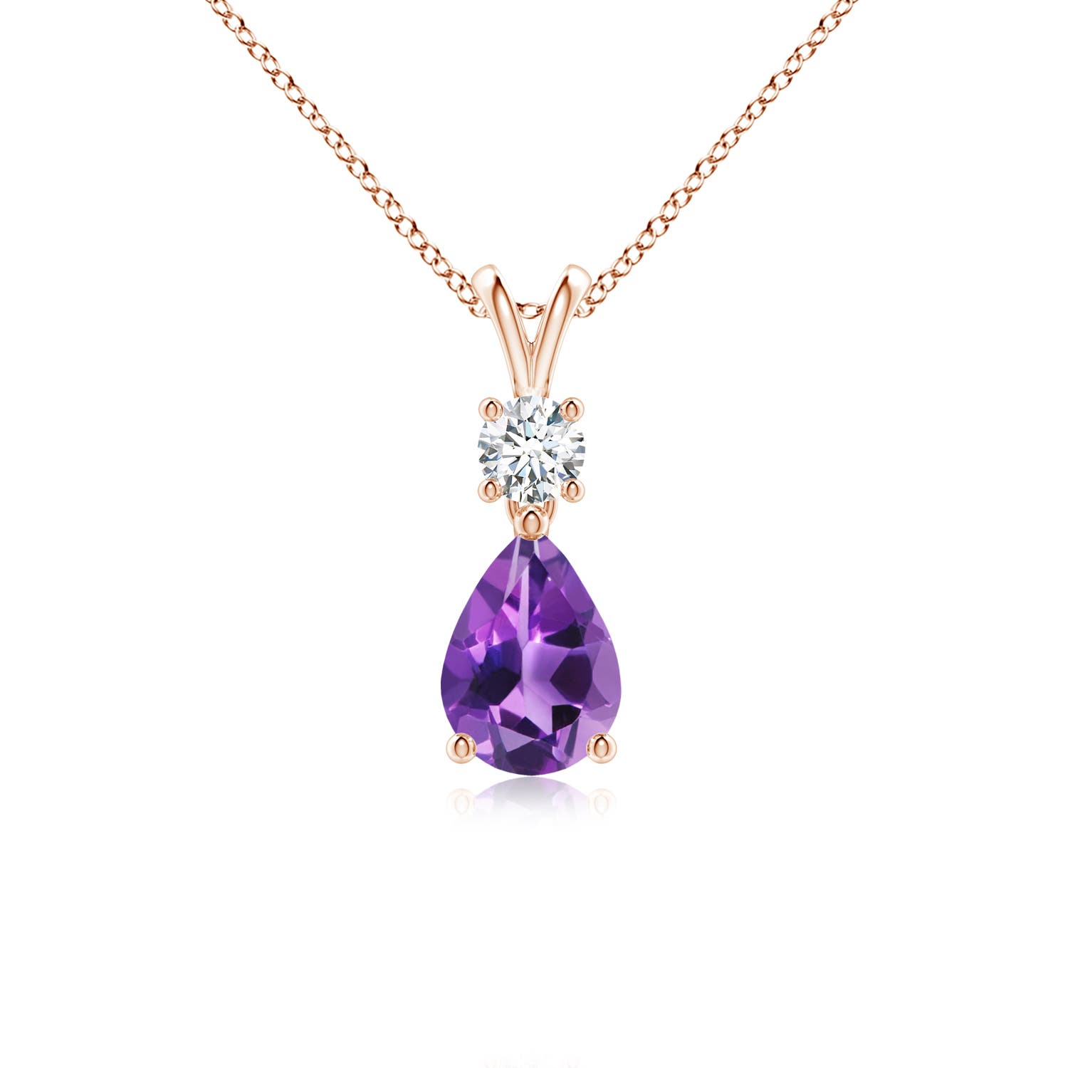 AAA - Amethyst / 0.71 CT / 14 KT Rose Gold