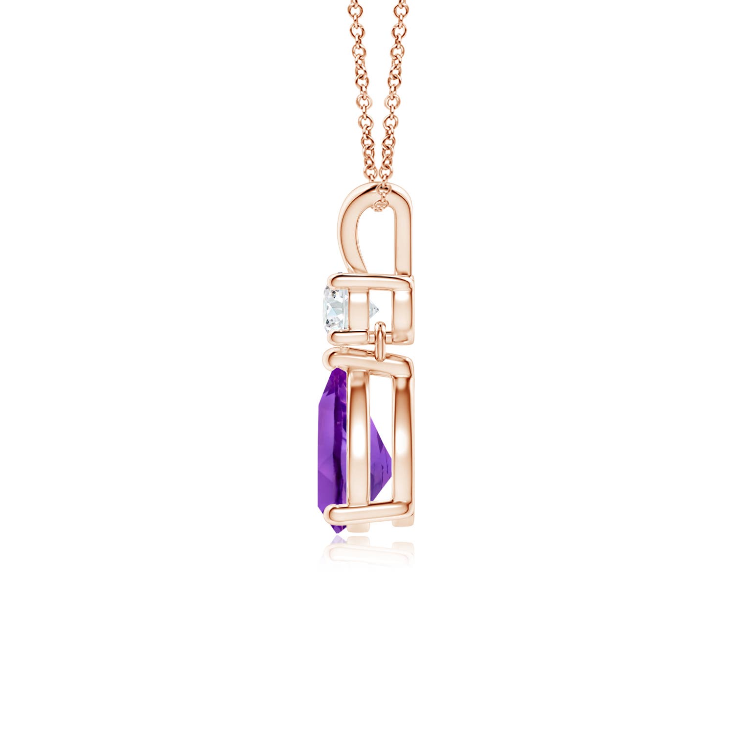 AAA - Amethyst / 0.71 CT / 14 KT Rose Gold