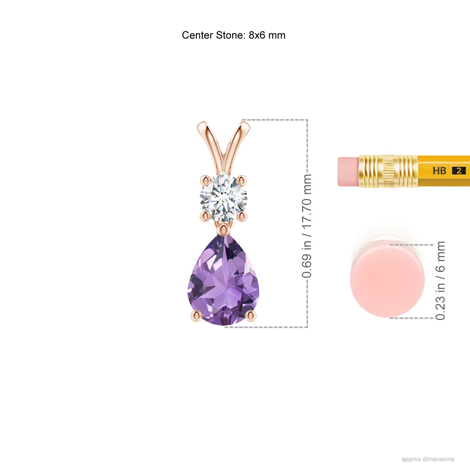 A - Amethyst / 1.23 CT / 14 KT Rose Gold