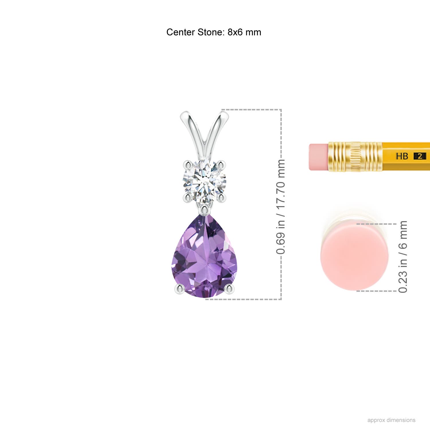 A - Amethyst / 1.23 CT / 14 KT White Gold