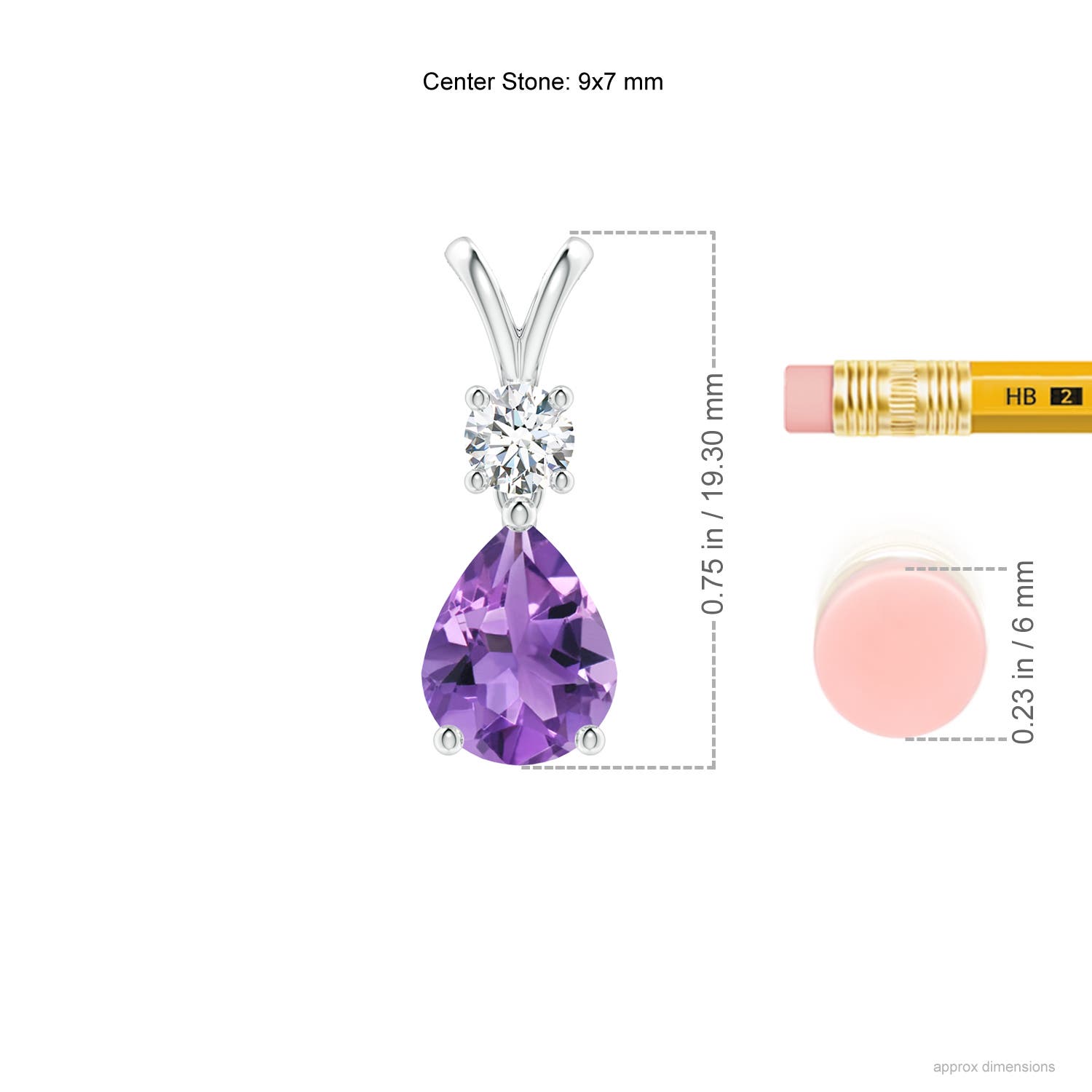 AA - Amethyst / 1.73 CT / 14 KT White Gold