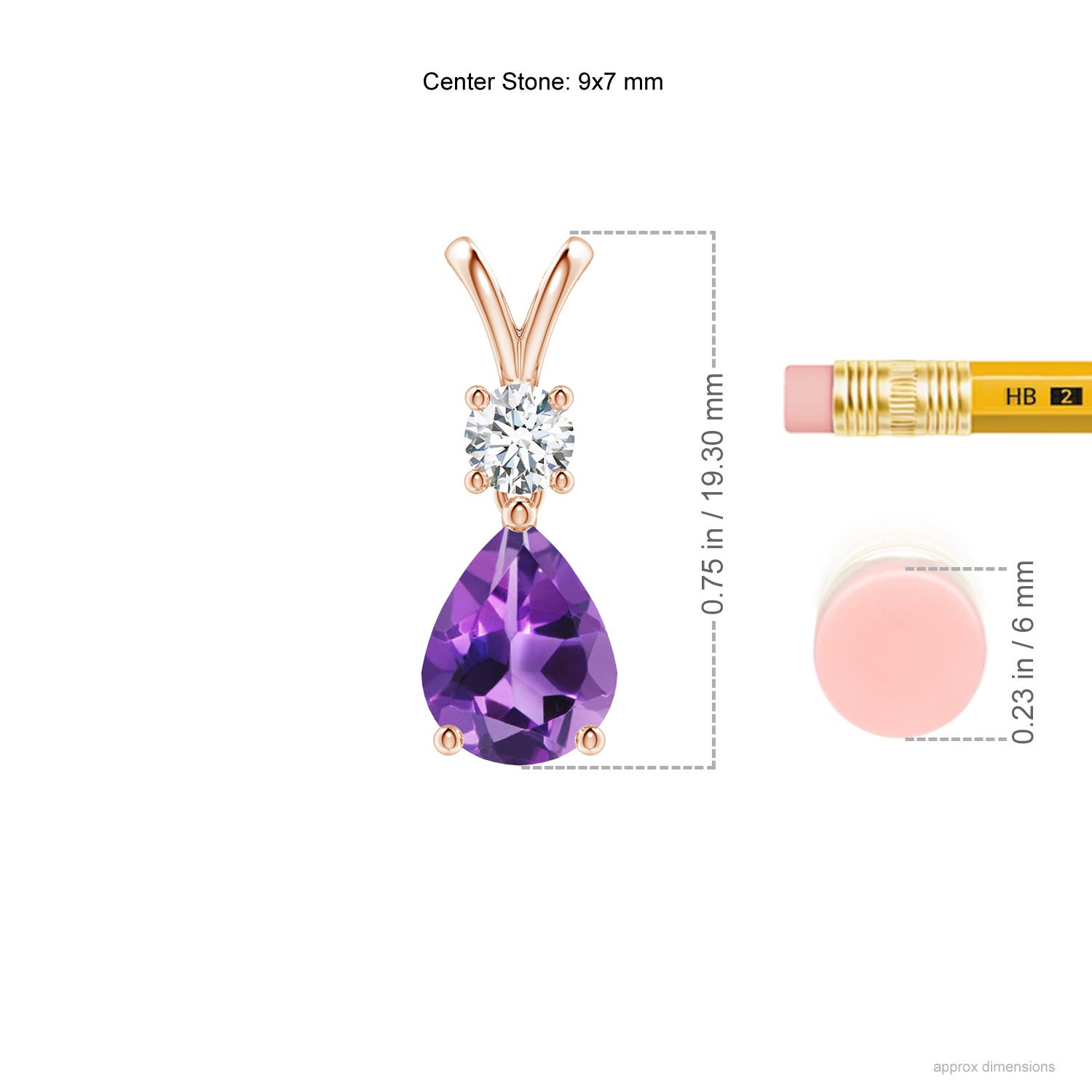 AAA - Amethyst / 1.73 CT / 14 KT Rose Gold