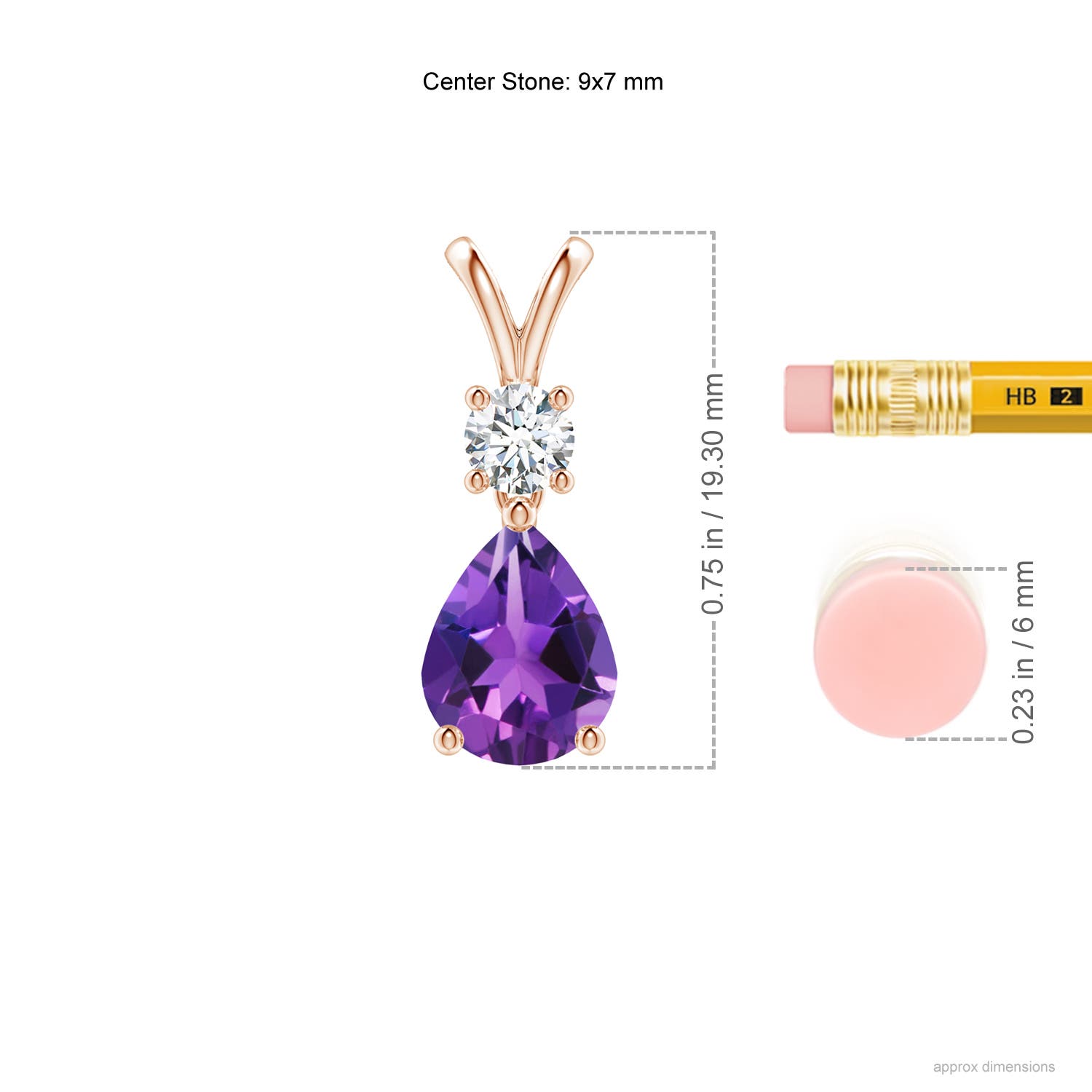 AAAA - Amethyst / 1.73 CT / 14 KT Rose Gold