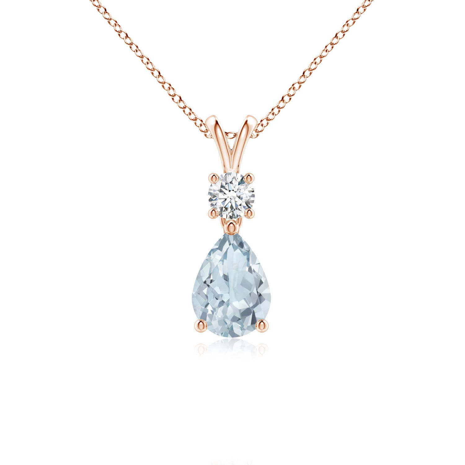 A - Aquamarine / 0.66 CT / 14 KT Rose Gold