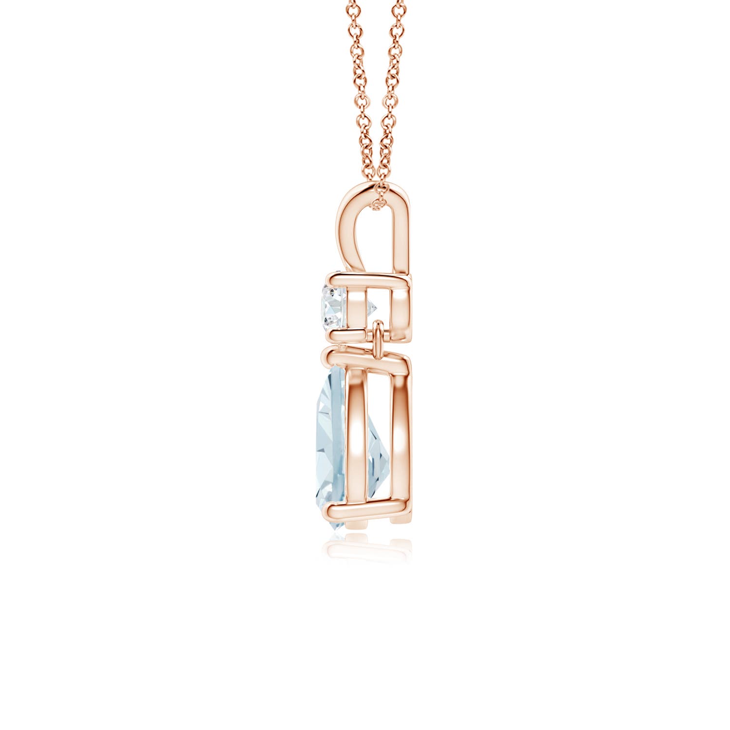 A - Aquamarine / 0.66 CT / 14 KT Rose Gold