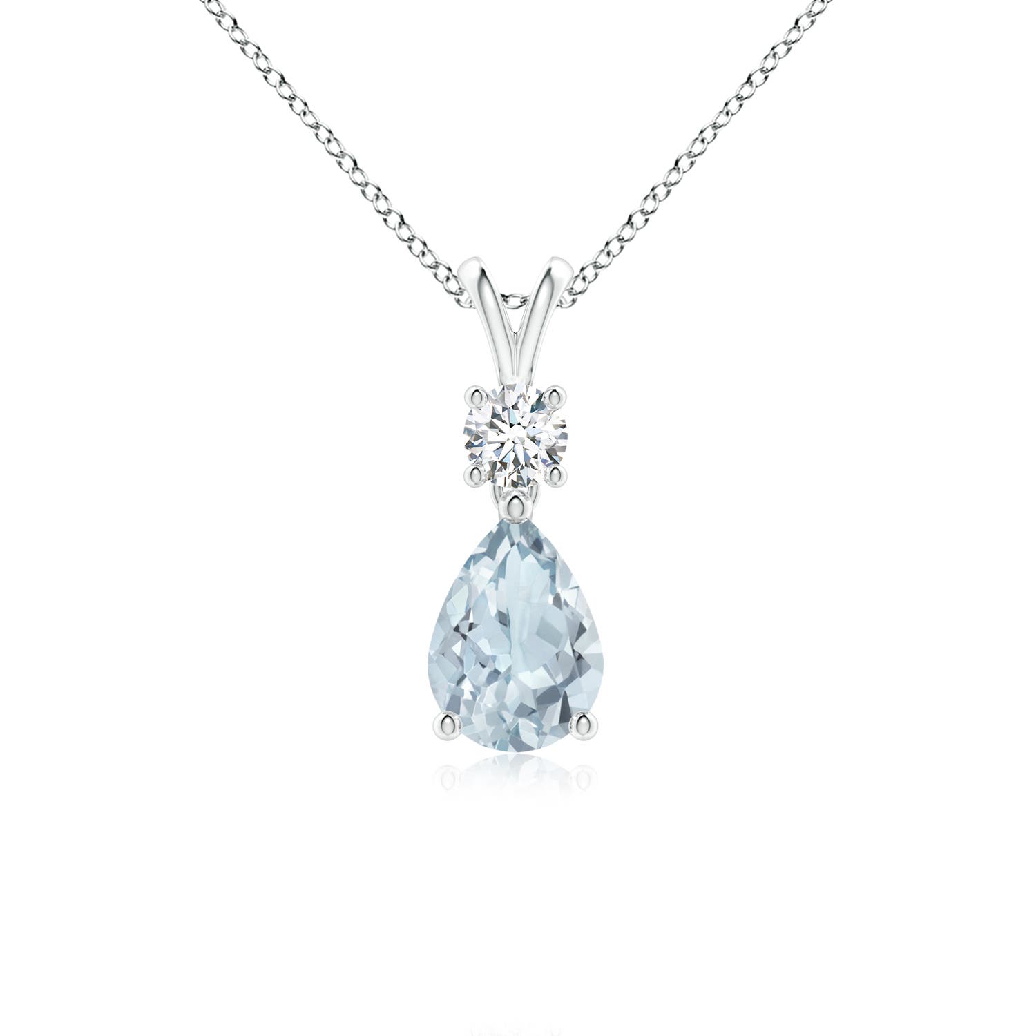 A - Aquamarine / 0.66 CT / 14 KT White Gold