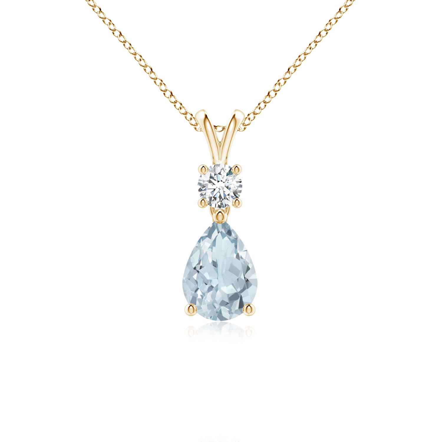 A - Aquamarine / 0.66 CT / 14 KT Yellow Gold