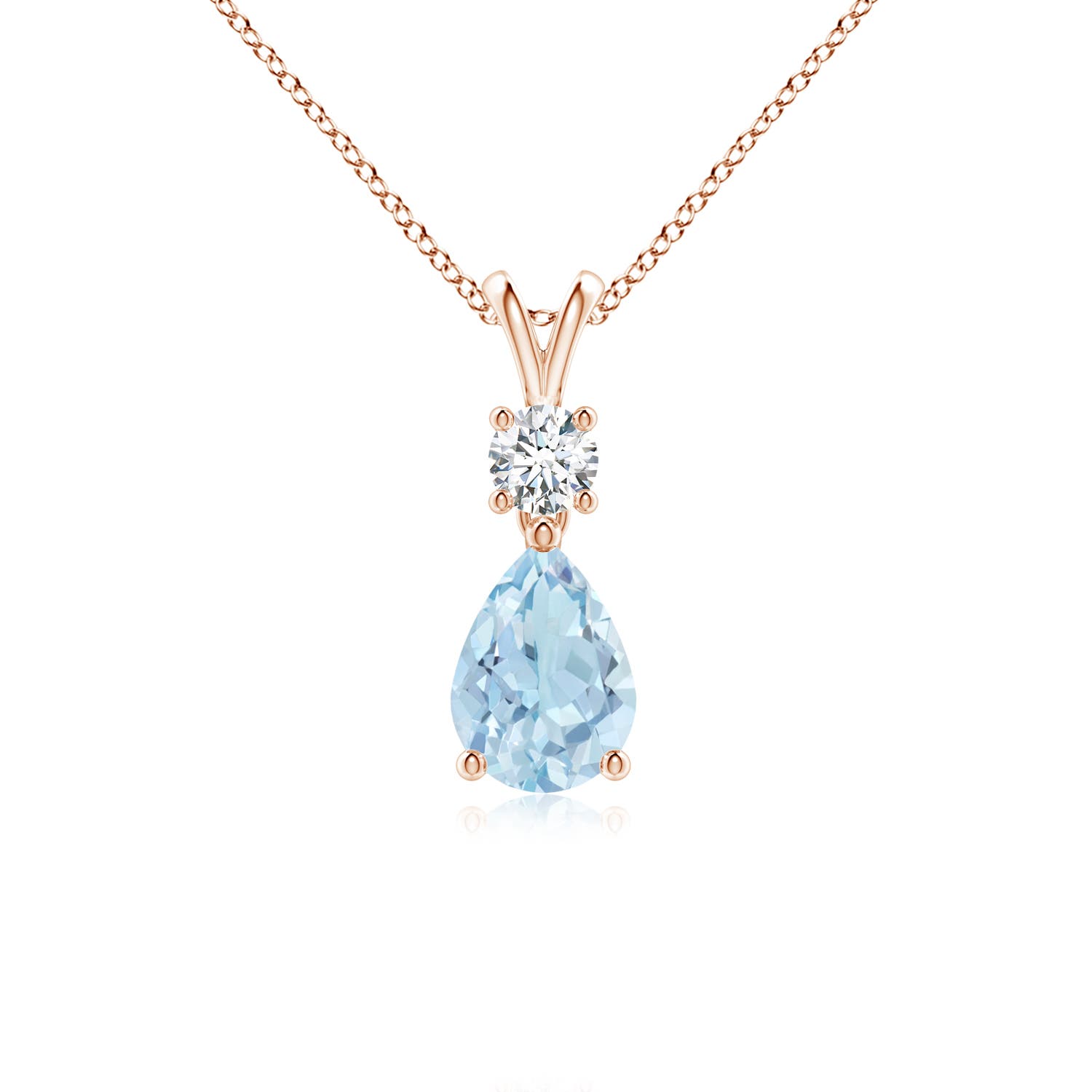 AA - Aquamarine / 0.66 CT / 14 KT Rose Gold