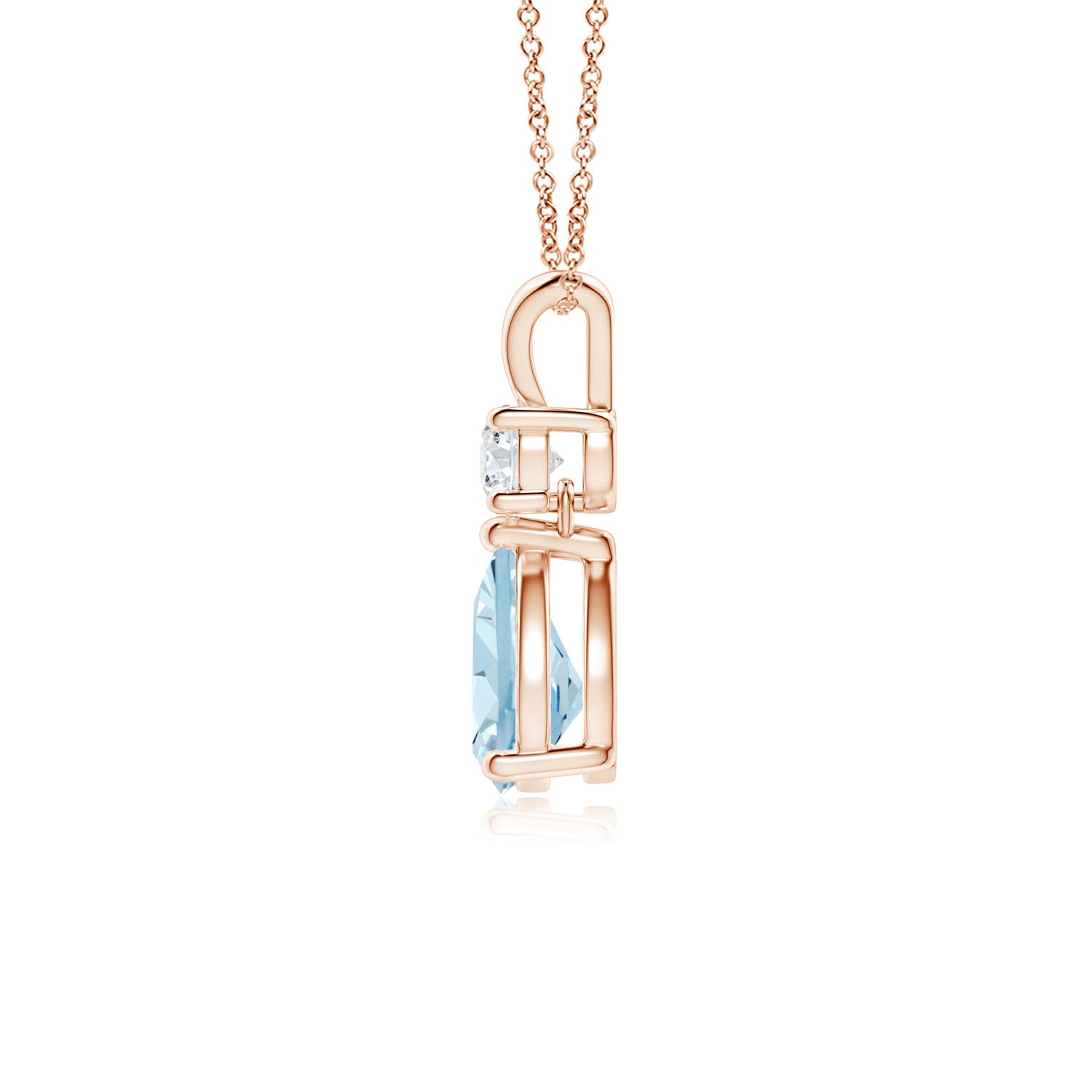 AA - Aquamarine / 0.66 CT / 14 KT Rose Gold