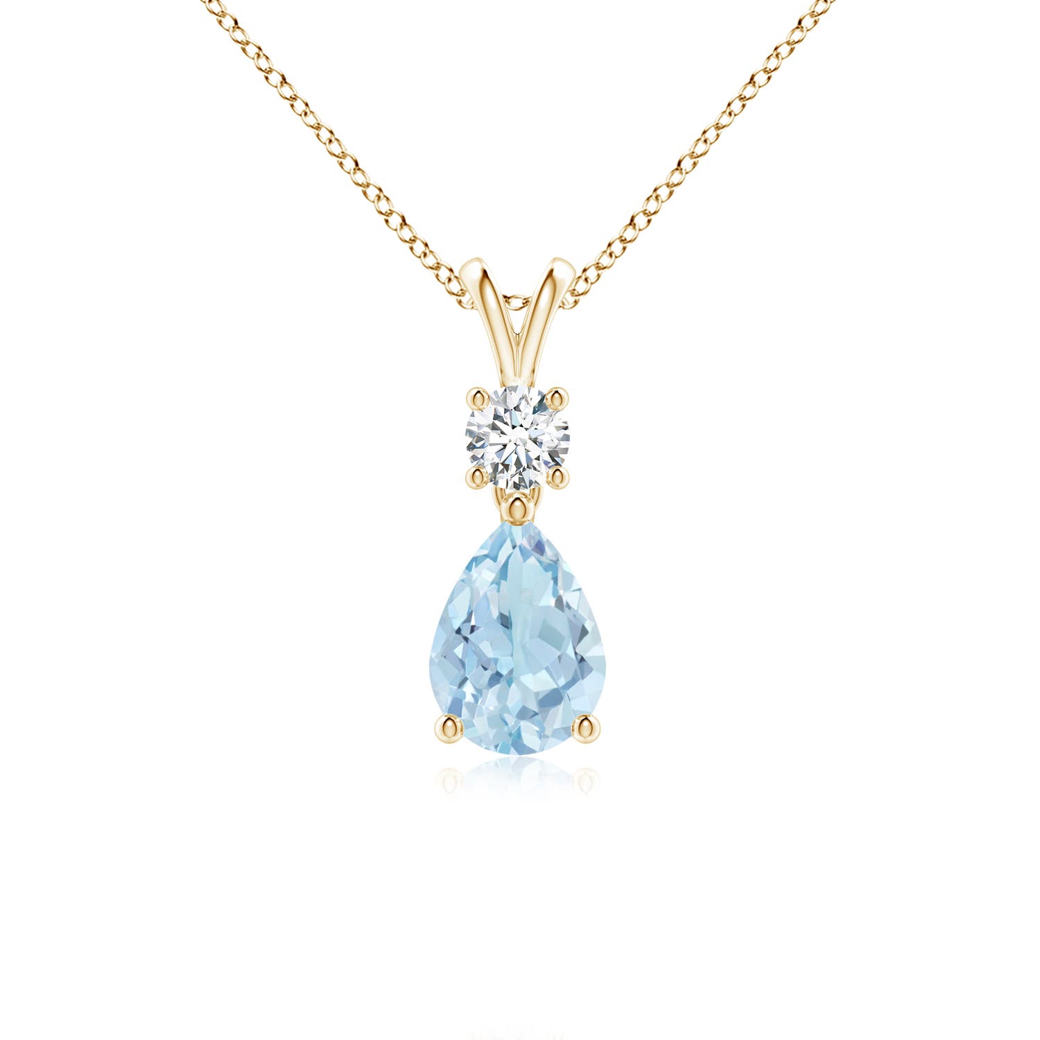 AA - Aquamarine / 0.66 CT / 14 KT Yellow Gold