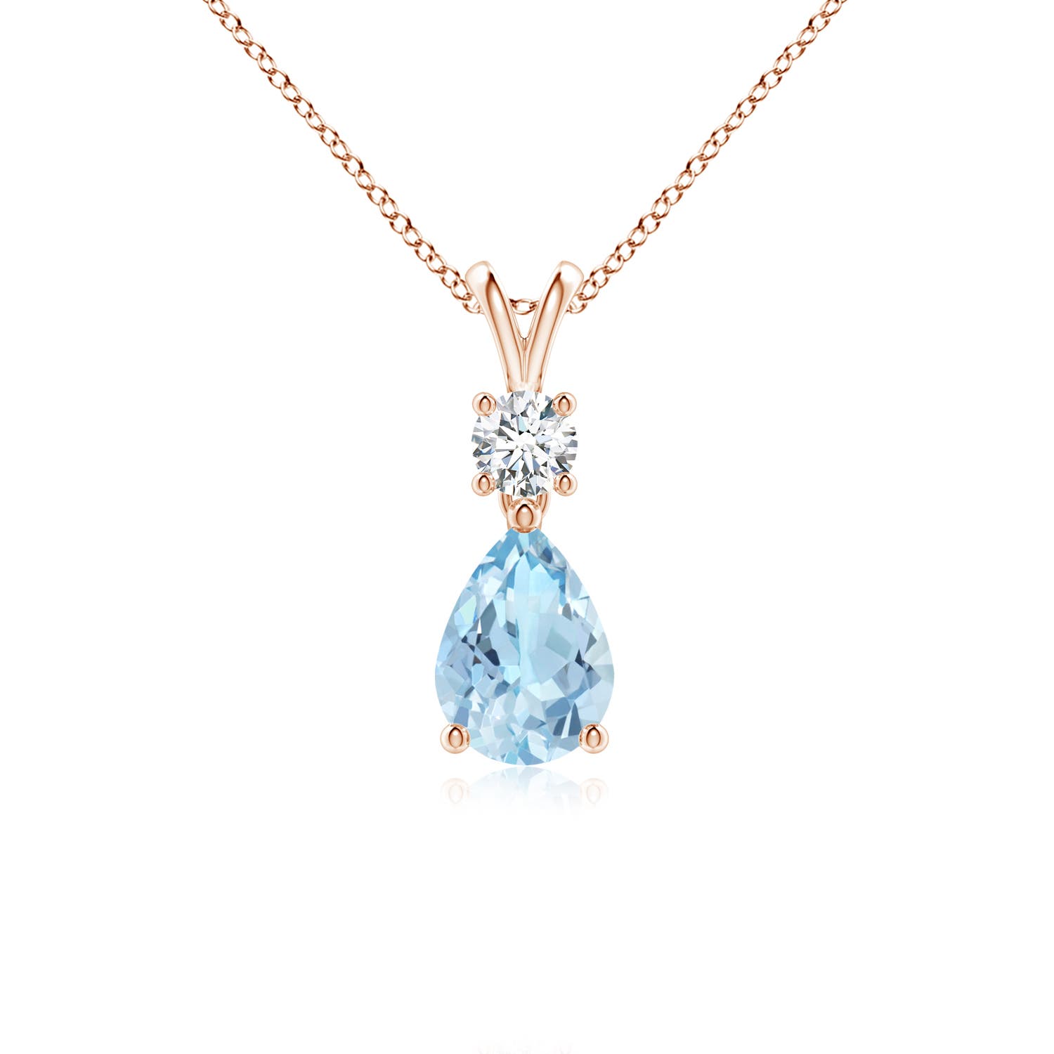 AAA - Aquamarine / 0.66 CT / 14 KT Rose Gold