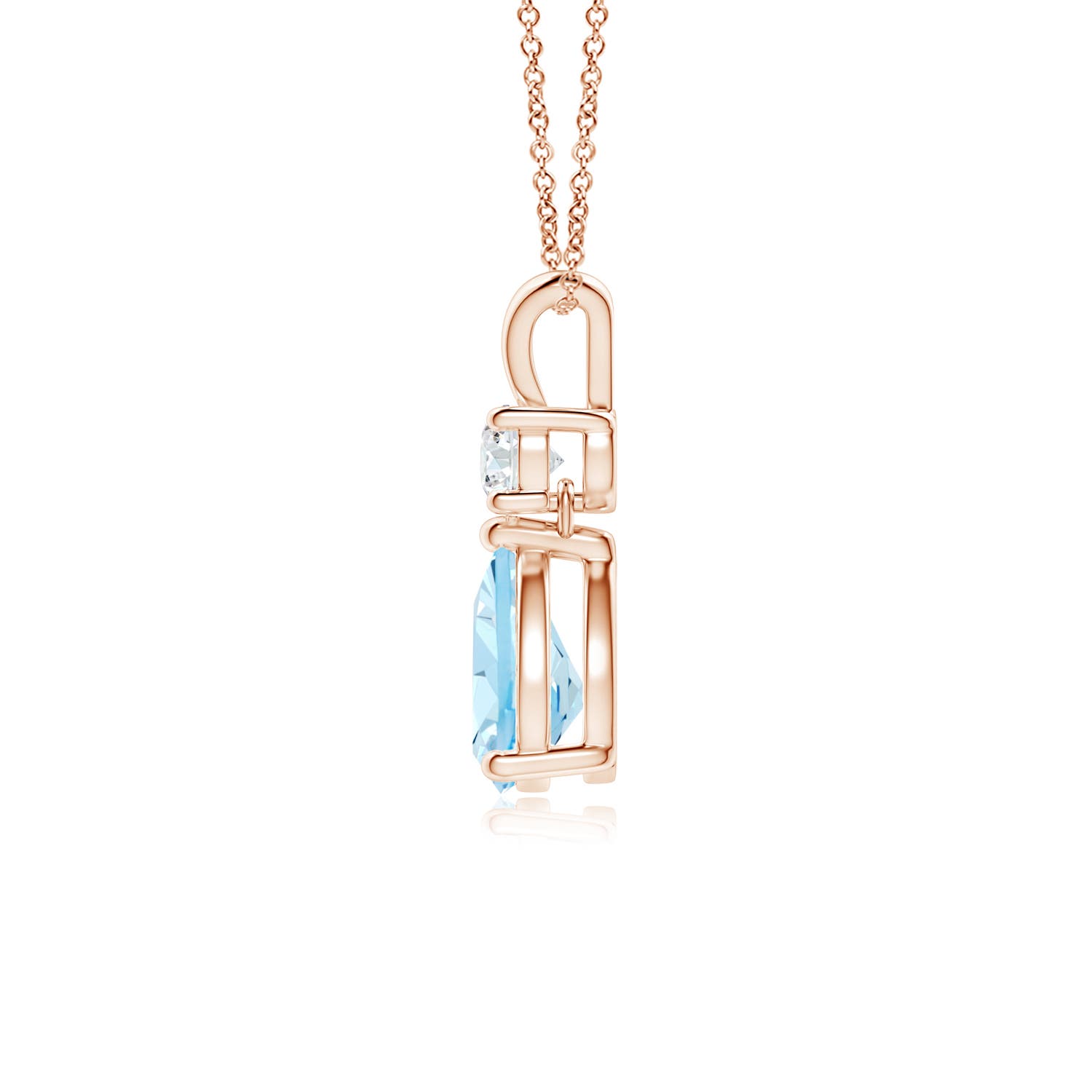 AAA - Aquamarine / 0.66 CT / 14 KT Rose Gold